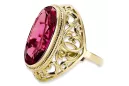 14K Yellow gold Ruby Ring Vintage craft vrc184y